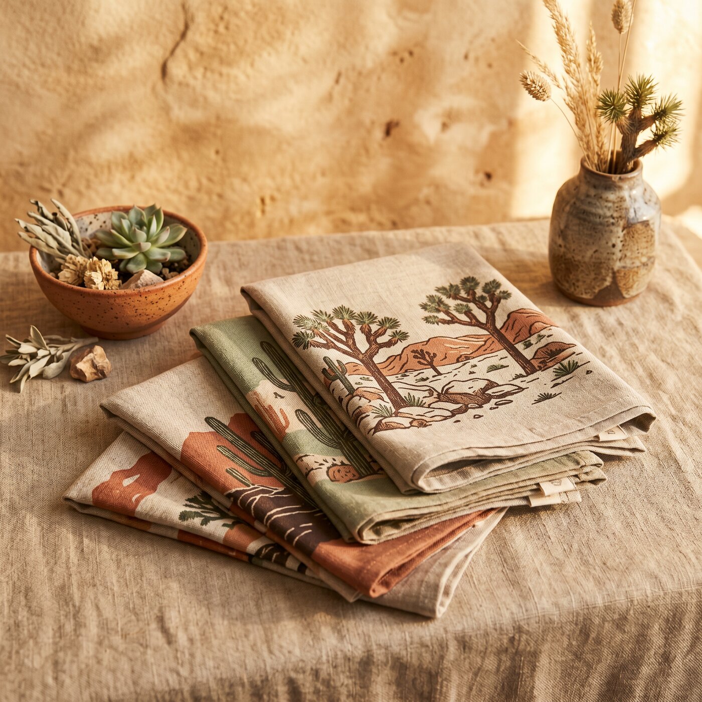 Joshua Tree Linen Tea Towel Set