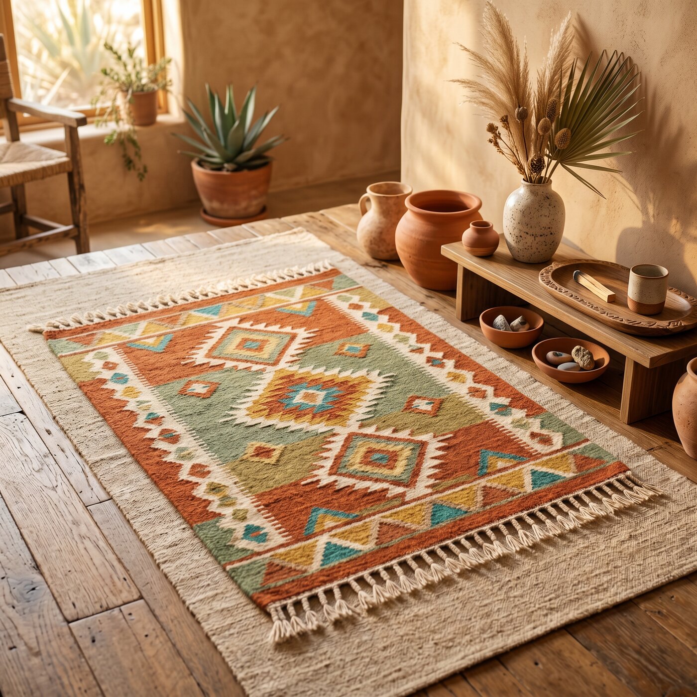 Palm Springs Wool Area Rug 5x7