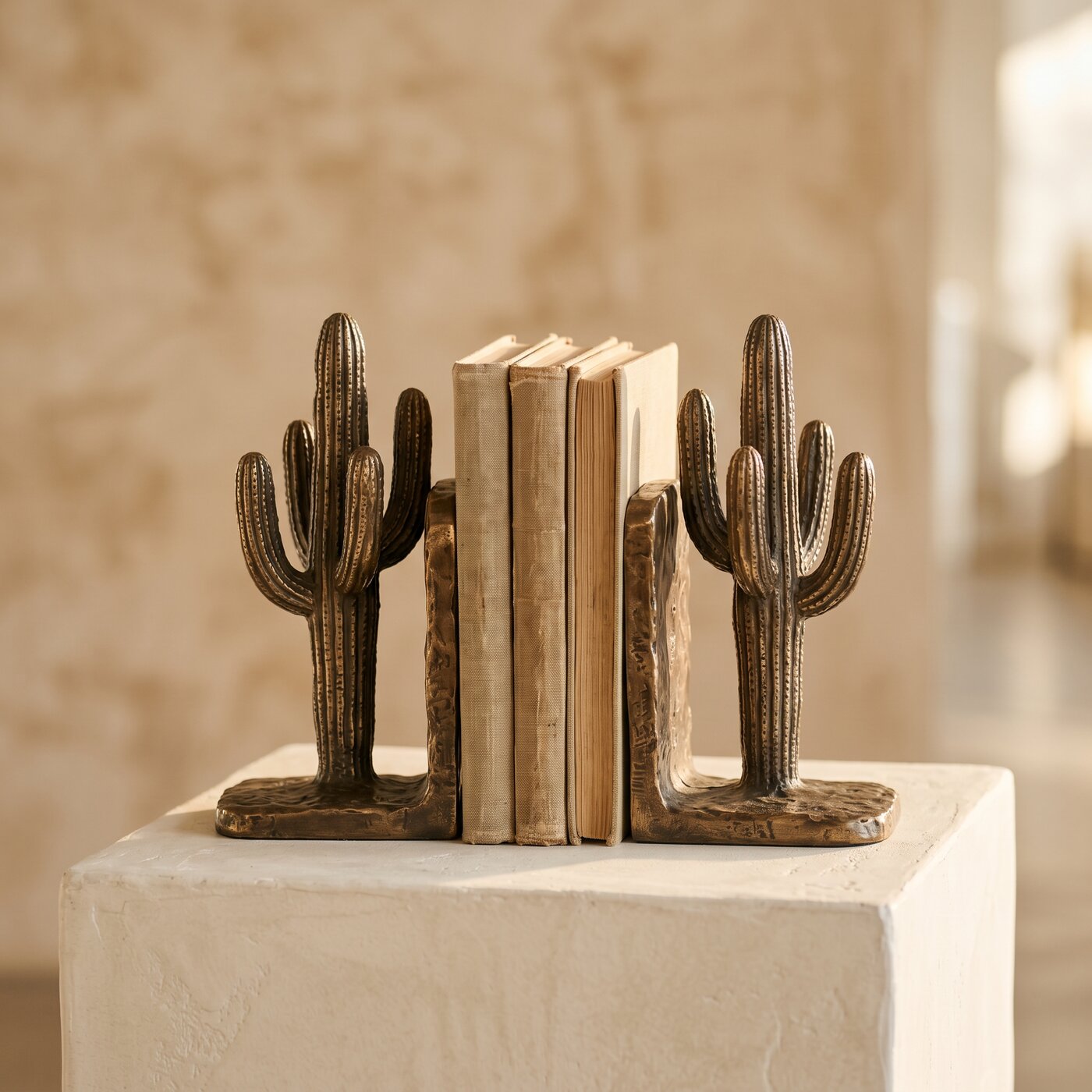 Saguaro Bronze Bookends Pair