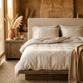 Sun-Bleached Linen Bedding Set Queen