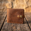 Hand-Stitched Leather Wallet Bifold Premium