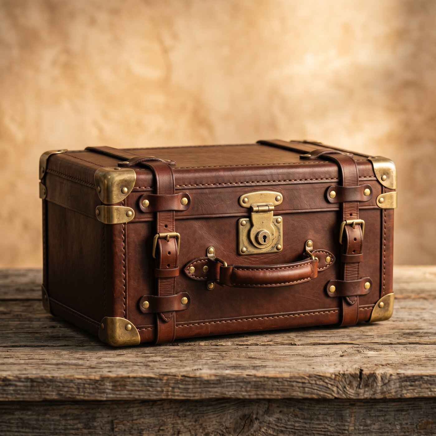 Custom-Commissioned Saddle Leather Trunk